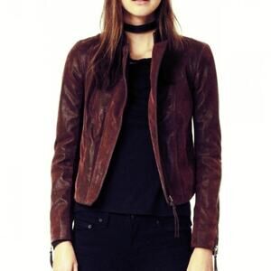 Free People Faux Suede Size 4 Moto Jacket